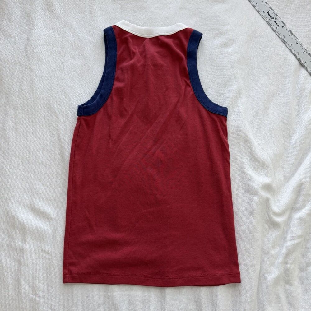 Vinyl Icons Women's Red Star Crew Neck Sleeveless Cropped Knit Tank Top M - Picture 4 of 6